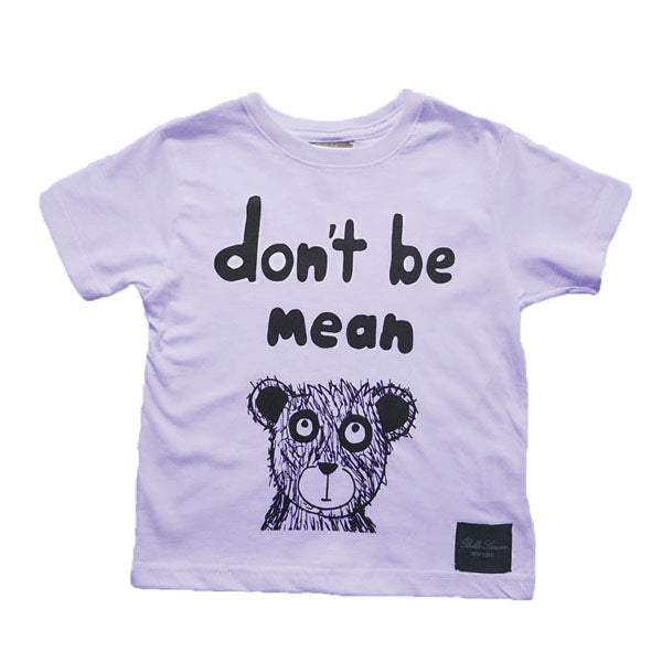 Don't Be Mean Anti-bullying Bear T-Shirt - Lilac