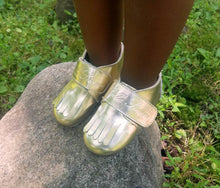 Load image into Gallery viewer, Leather Loafer in Gold (Toddler/Little Kid)